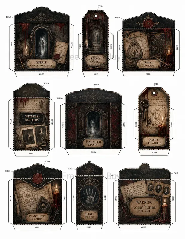 Junk Journal Printable Pocket Envelopes