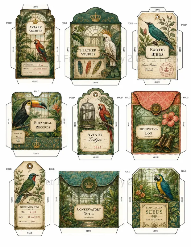 Junk Journal Printable Pocket Envelopes