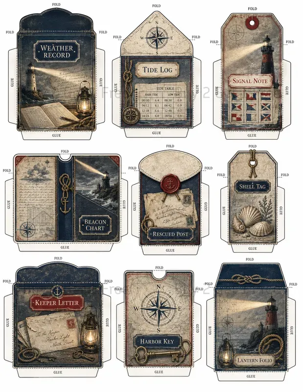 Junk Journal Printable Pocket Envelopes