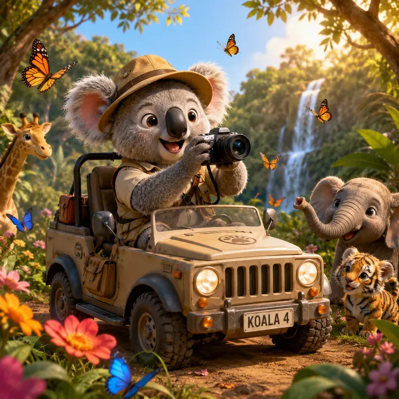 Whimsical Cartoon Adventure Scenes