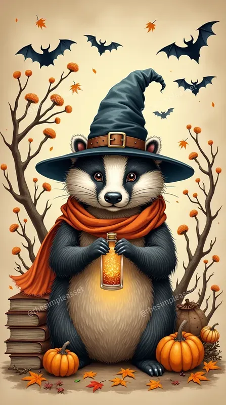 Vintage Halloween Whimsical Art
