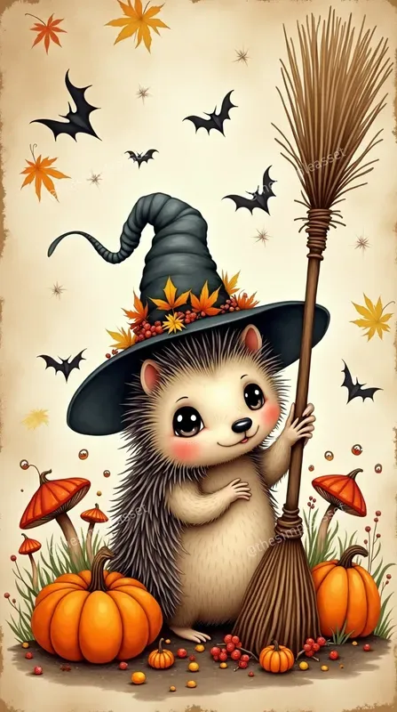 Vintage Halloween Whimsical Art