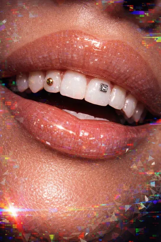 Glitchy Glam Macro Beauty Portraits