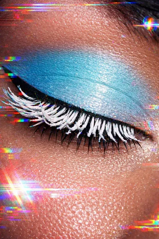 Glitchy Glam Macro Beauty Portraits