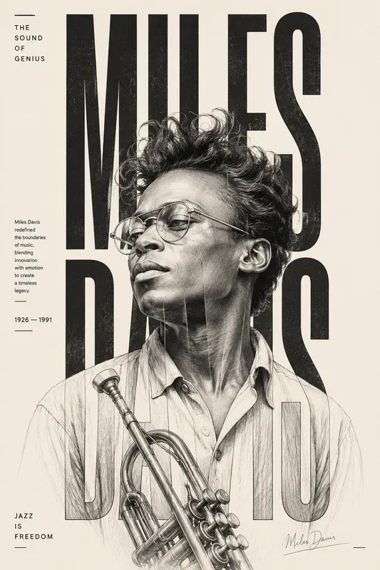 Editorial Character Typography Posters