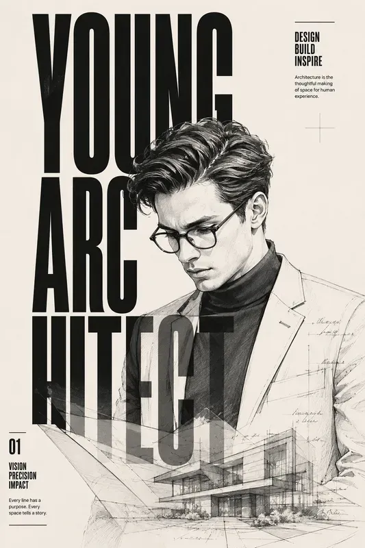 Editorial Character Typography Posters