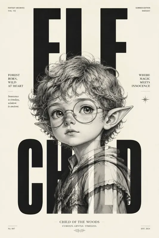 Editorial Character Typography Posters