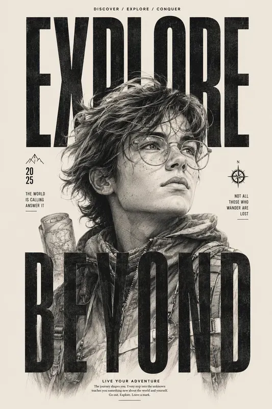 Editorial Character Typography Posters