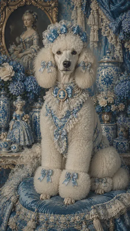 Blue Kitsch Victorian Portraits
