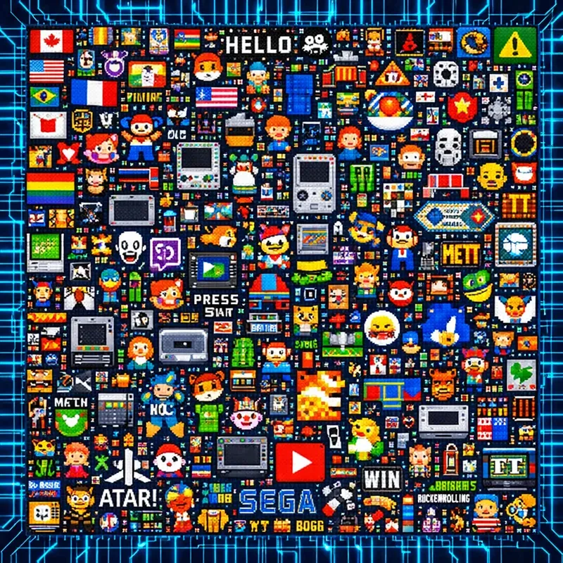 Massive Internet Culture Pixel Mosaics