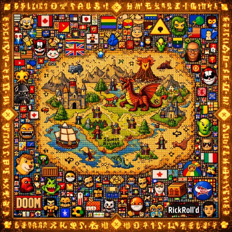 Massive Internet Culture Pixel Mosaics