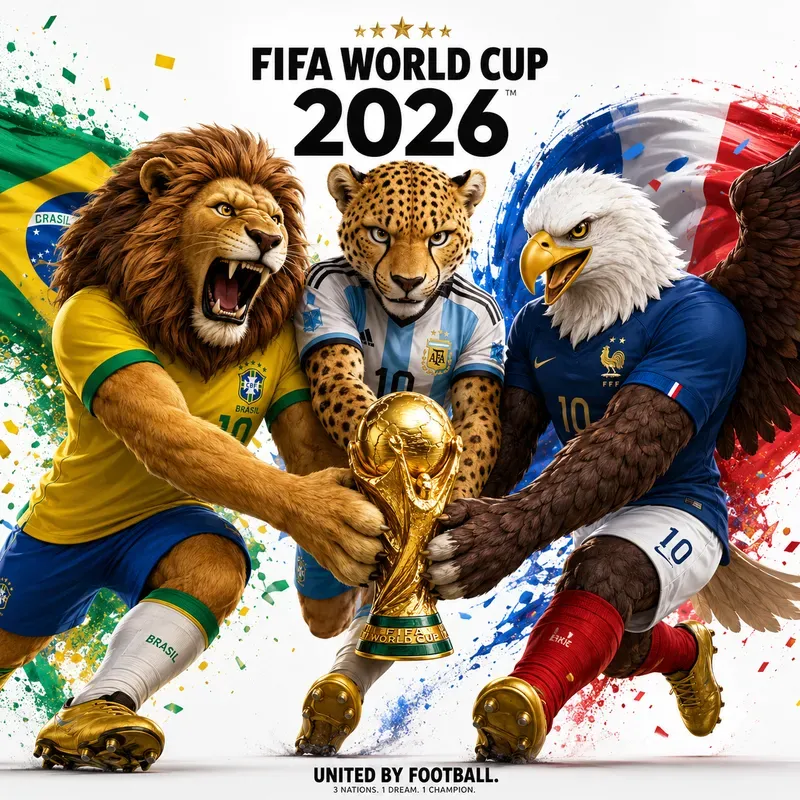 3D Fifa Animal Mascot Posters
