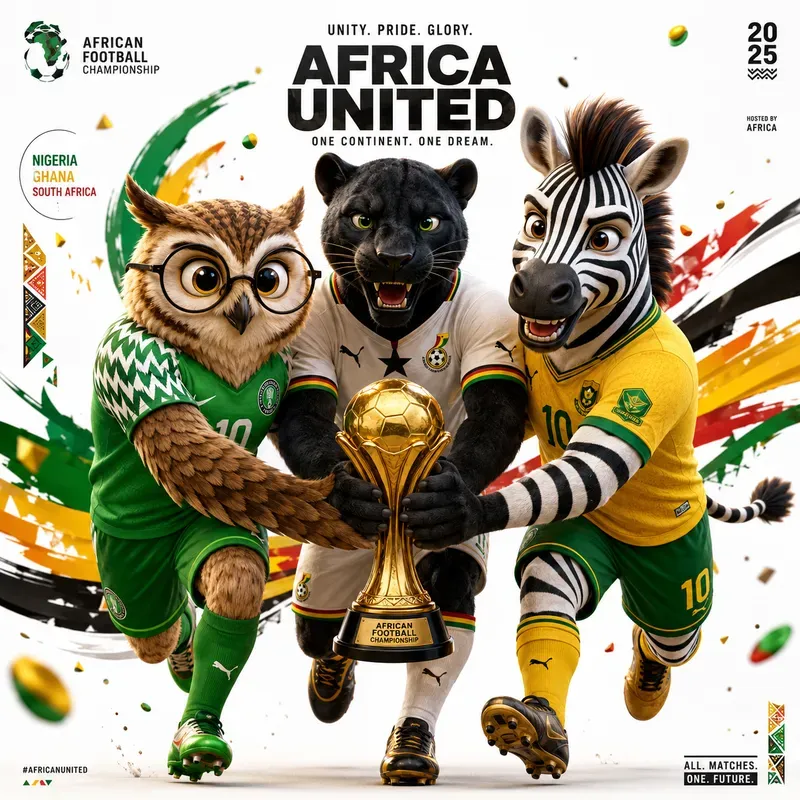 3D Fifa Animal Mascot Posters