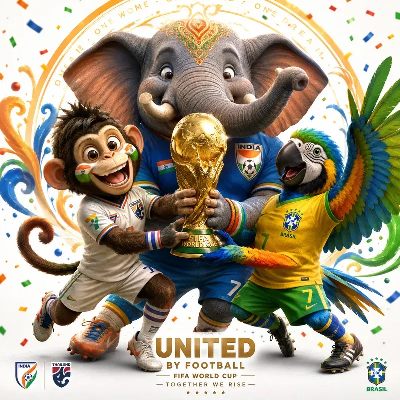 3D Fifa Animal Mascot Posters