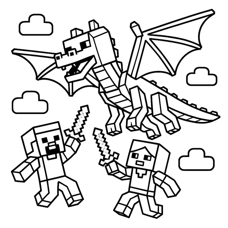 Minecraft Coloring Pages For Kids