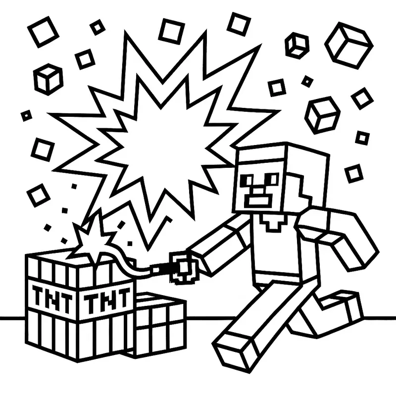 Minecraft Coloring Pages For Kids