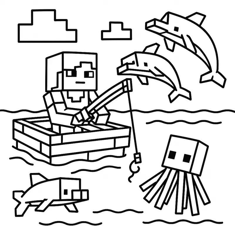 Minecraft Coloring Pages For Kids