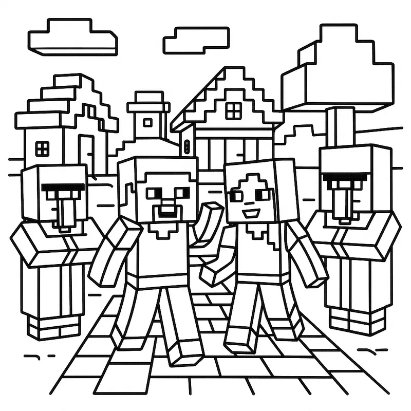 Minecraft Coloring Pages For Kids
