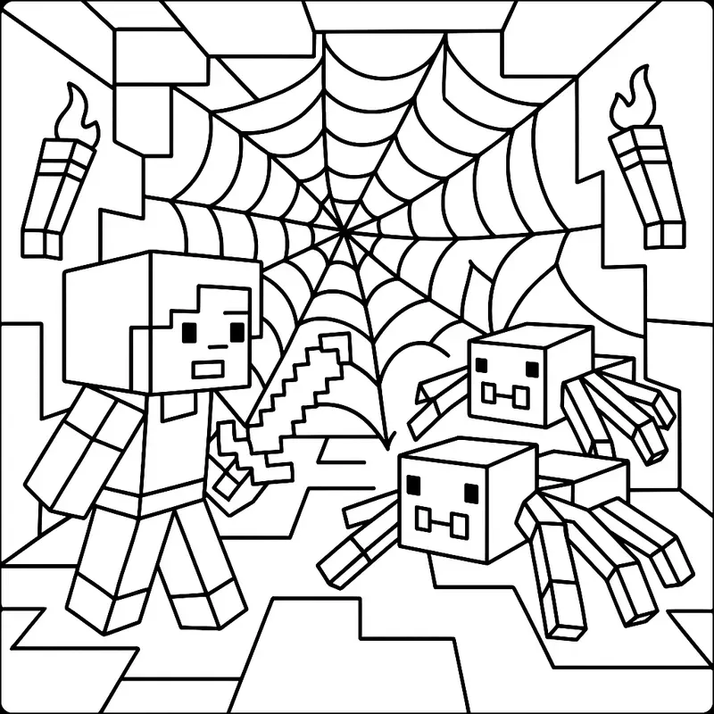 Minecraft Coloring Pages For Kids