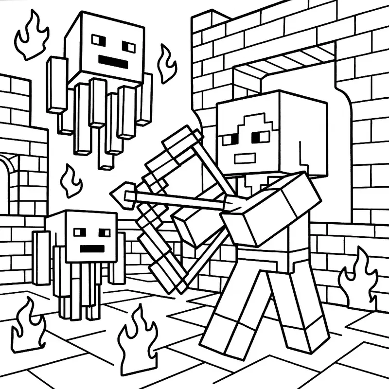 Minecraft Coloring Pages For Kids