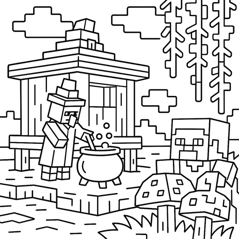 Minecraft Coloring Pages For Kids