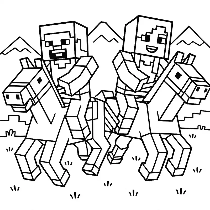 Minecraft Coloring Pages For Kids