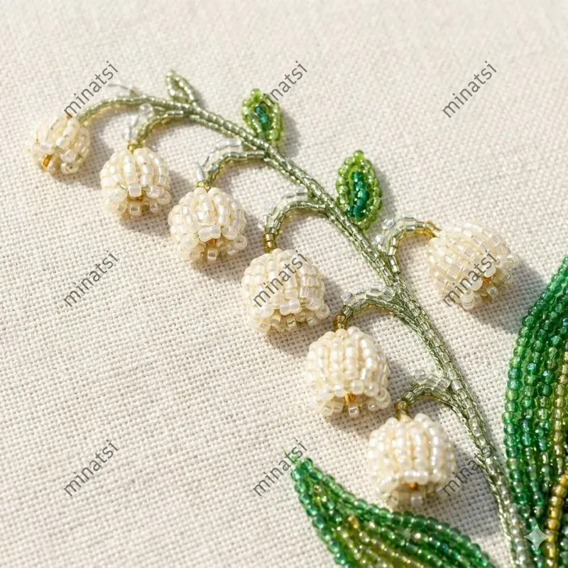 Sunlight Shimmering 3D Beadwork Florals