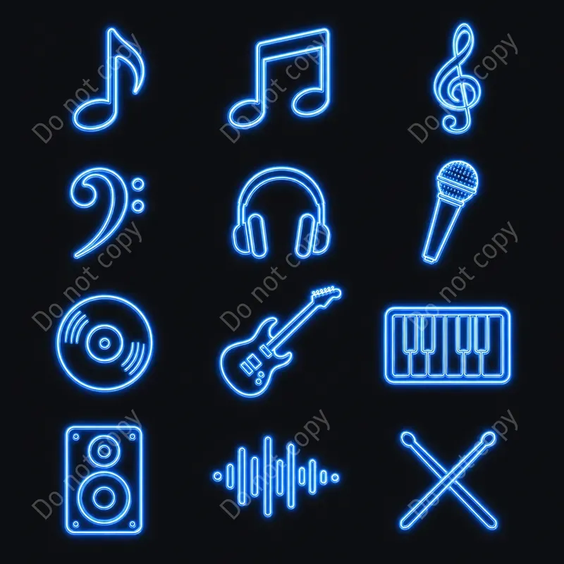 Neon Sign Clipart Sets