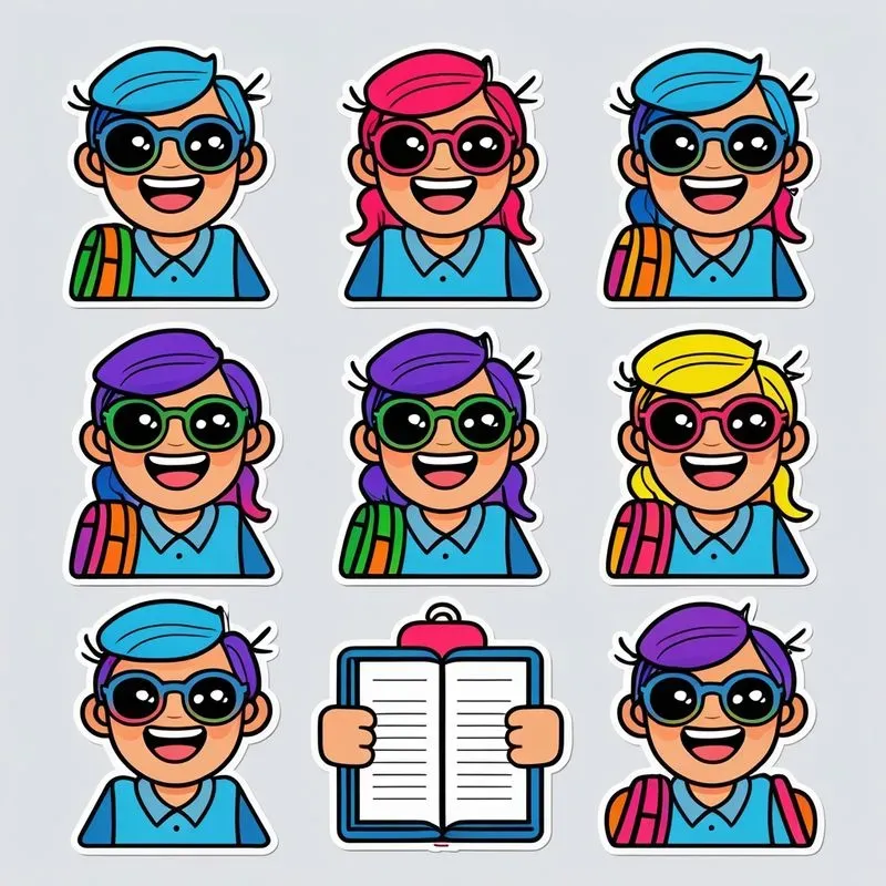 Flat Design Sticker Packs Cute