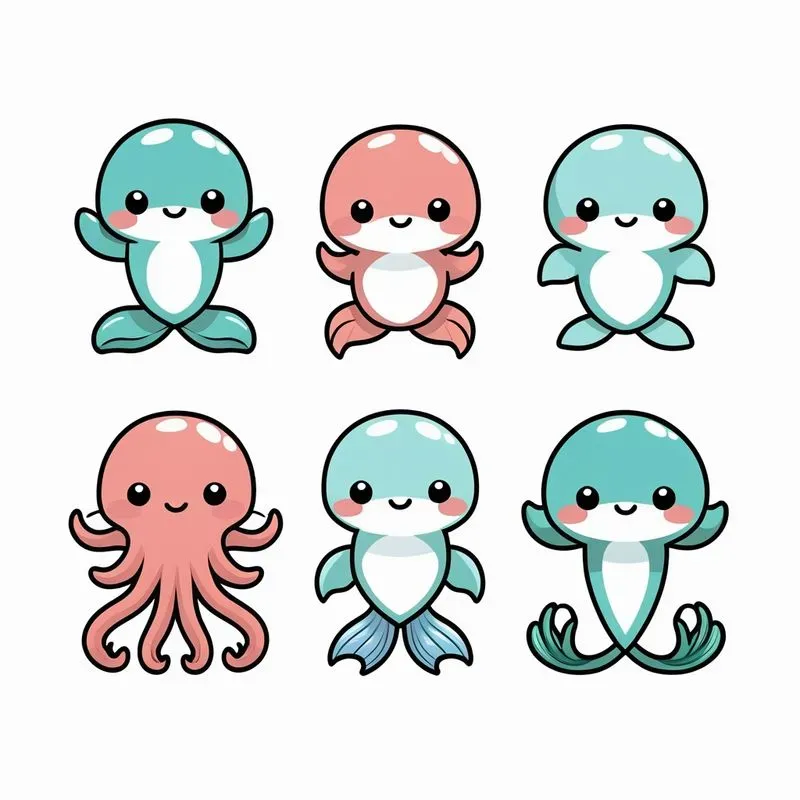 Flat Design Sticker Packs Cute