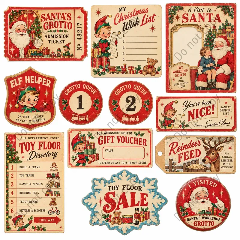 Santas Grotto Ephemera Sheets