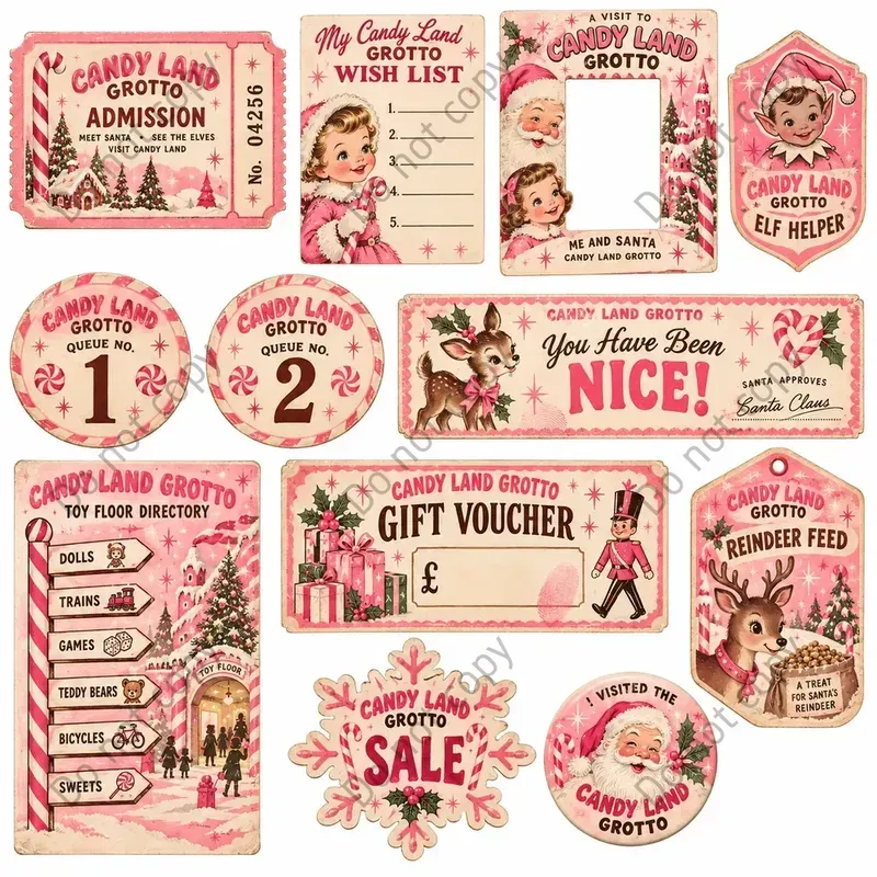 Santas Grotto Ephemera Sheets