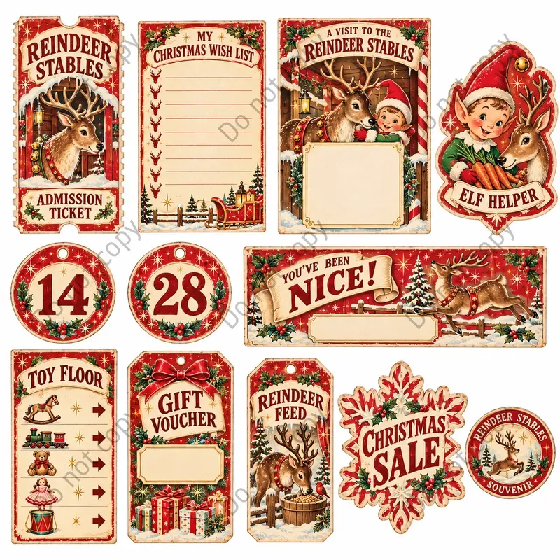 Santas Grotto Ephemera Sheets