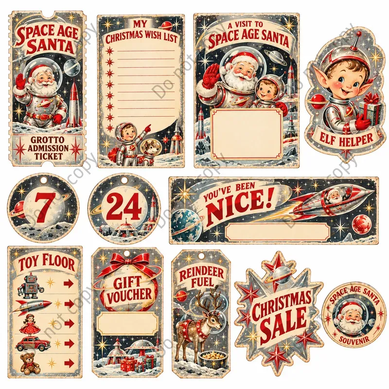 Santas Grotto Ephemera Sheets