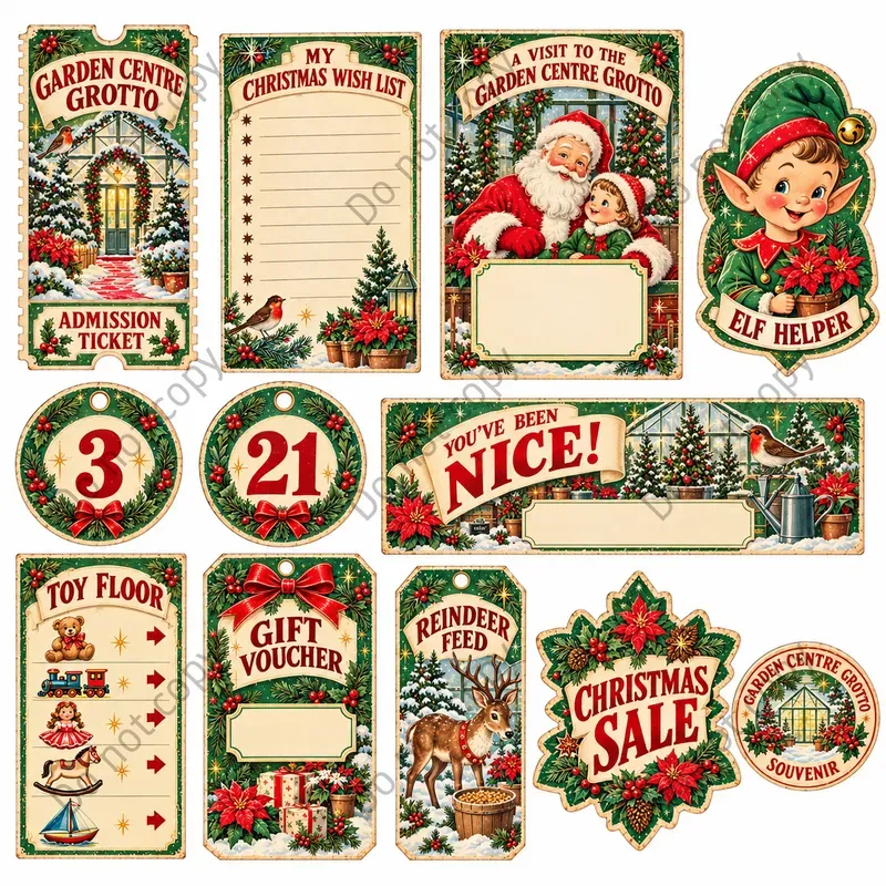 Santas Grotto Ephemera Sheets