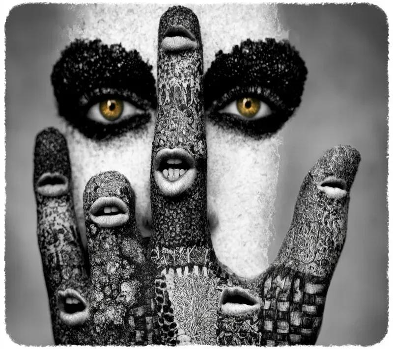 Monochrome Surreal Ink Art