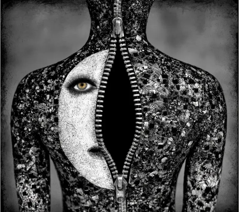 Monochrome Surreal Ink Art