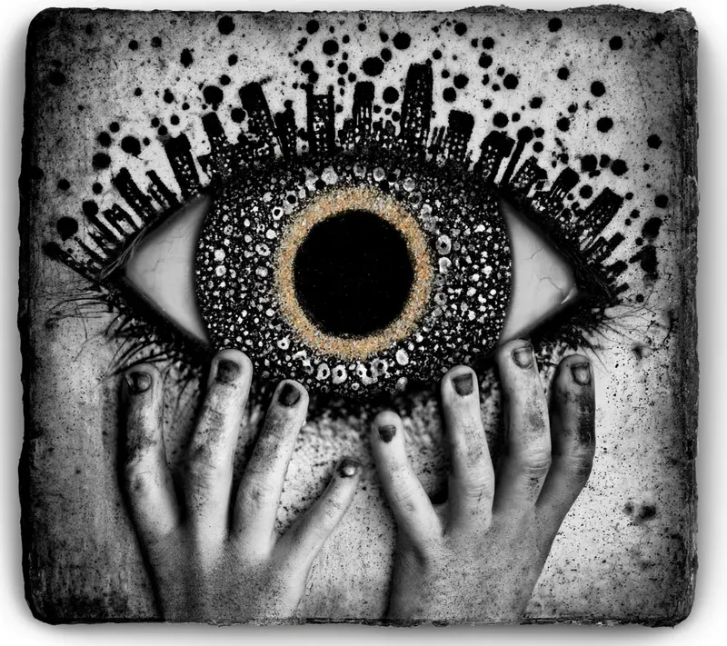 Monochrome Surreal Ink Art