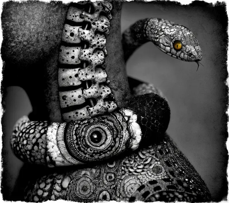 Monochrome Surreal Ink Art