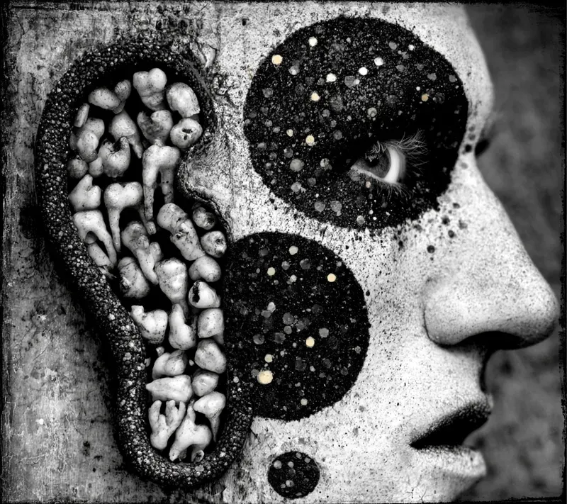 Monochrome Surreal Ink Art