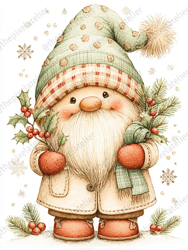 Sage Christmas Storybook Characters