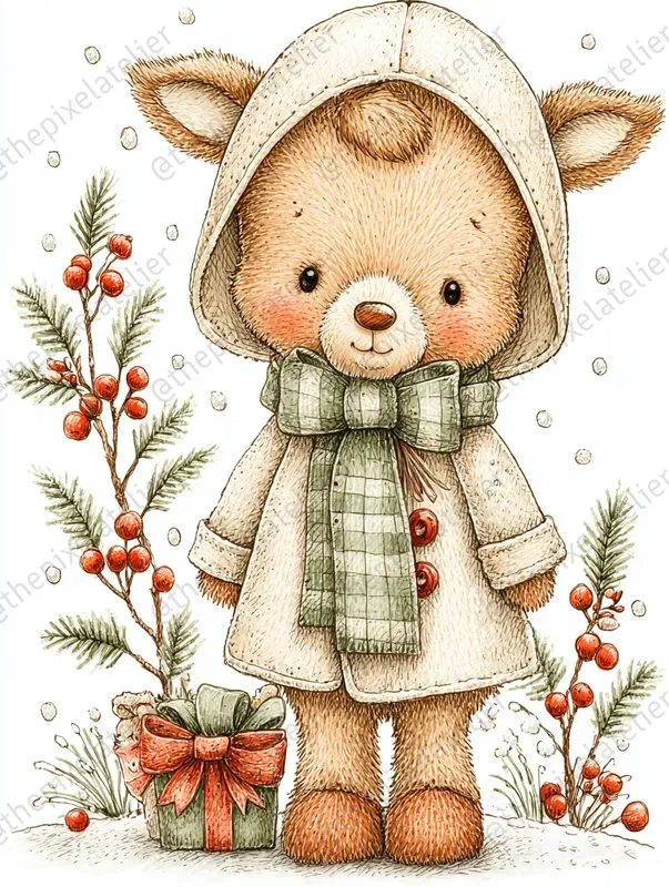 Sage Christmas Storybook Characters