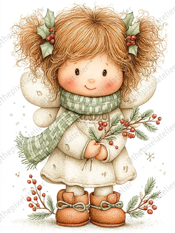 Sage Christmas Storybook Characters