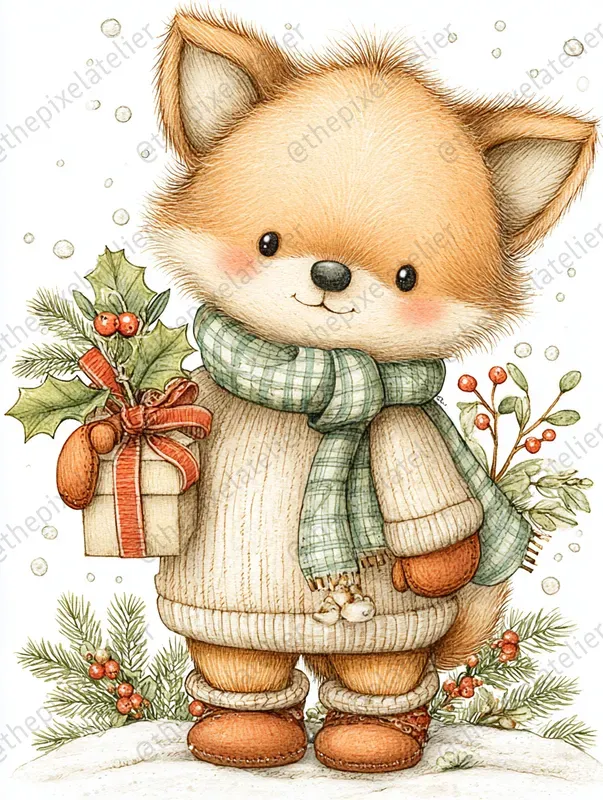 Sage Christmas Storybook Characters