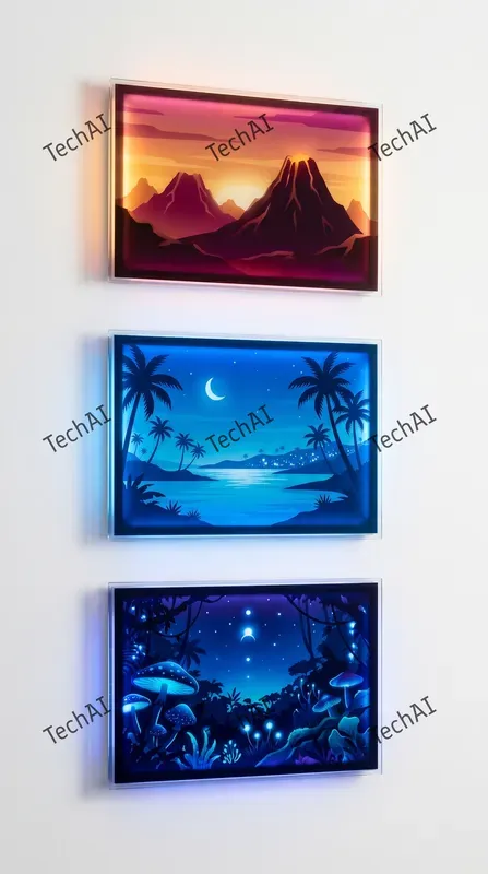 Backlit Glass Landscape Panels