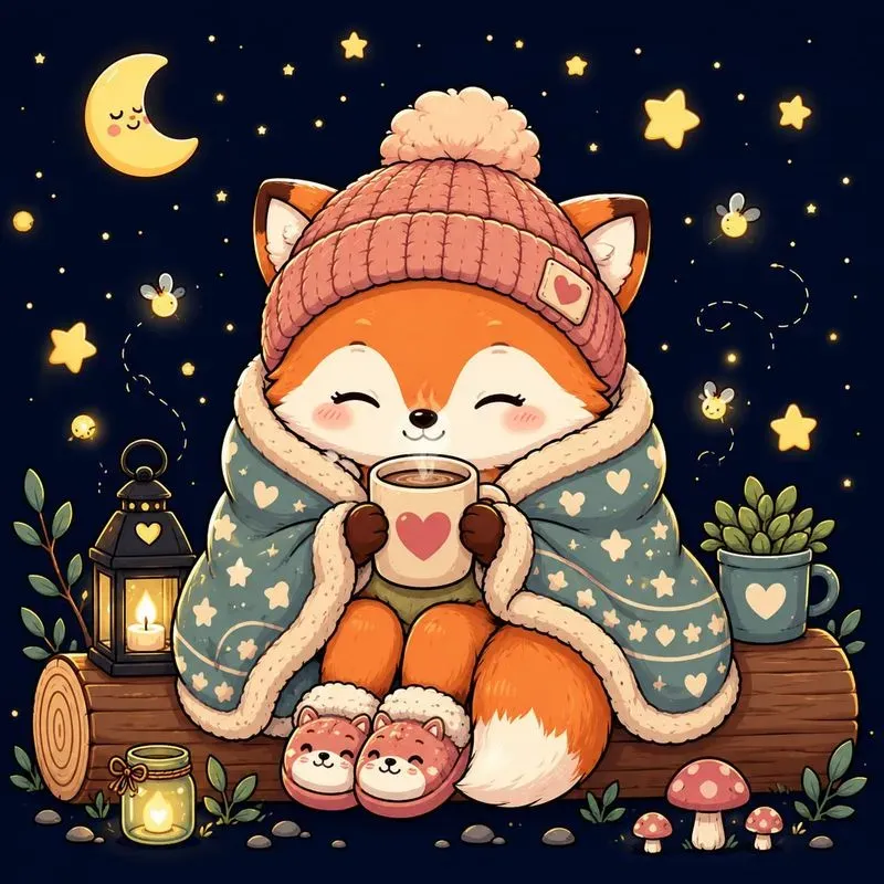 Cozy Cute Animal Illustrations