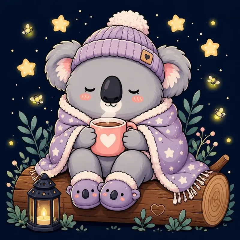 Cozy Cute Animal Illustrations