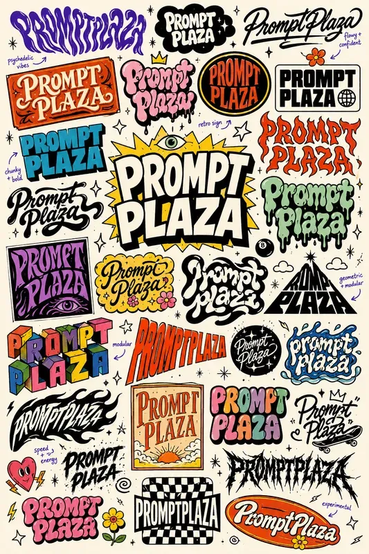Experimental Lettering Concept Sheets