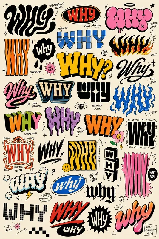 Experimental Lettering Concept Sheets