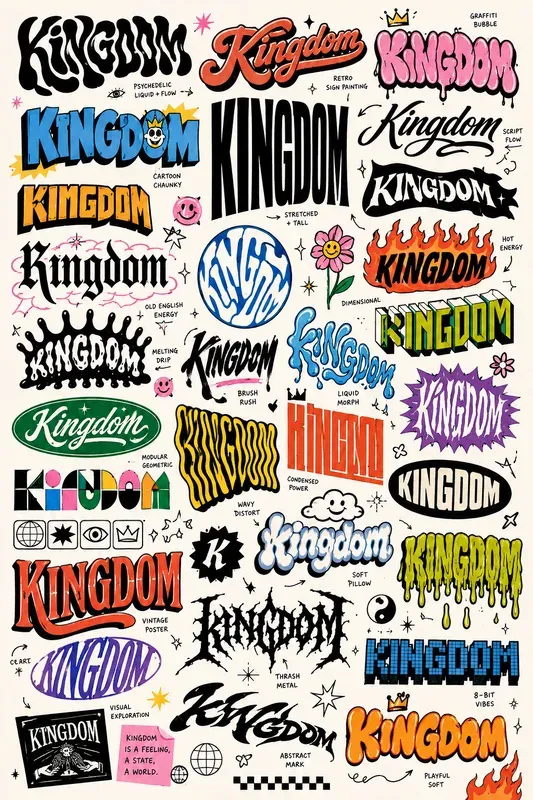 Experimental Lettering Concept Sheets
